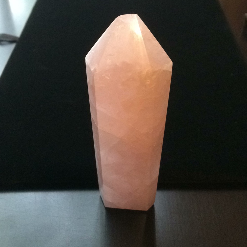 ROSE QUARTZ 6 SIDED OBELISK